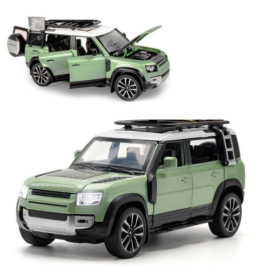 KIDLYCO Defender Regular Size 1:32 Luxury Die-Cast Car with Pull Back, Lights & Sound