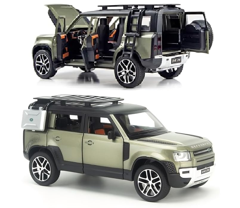 KIDLYCO 1:24 Adventure SUV Toy Car with Lights, Sound & Openable Doors
