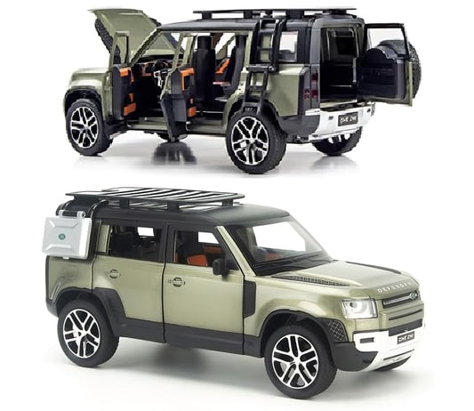 KIDLYCO Defender Large Size 1:24 Luxury Die-Cast Car with Pull Back, Lights & Sound