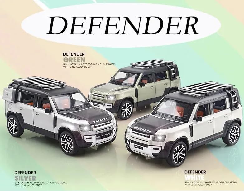 KIDLYCO 1:24 Adventure SUV Toy Car with Lights, Sound & Openable Doors