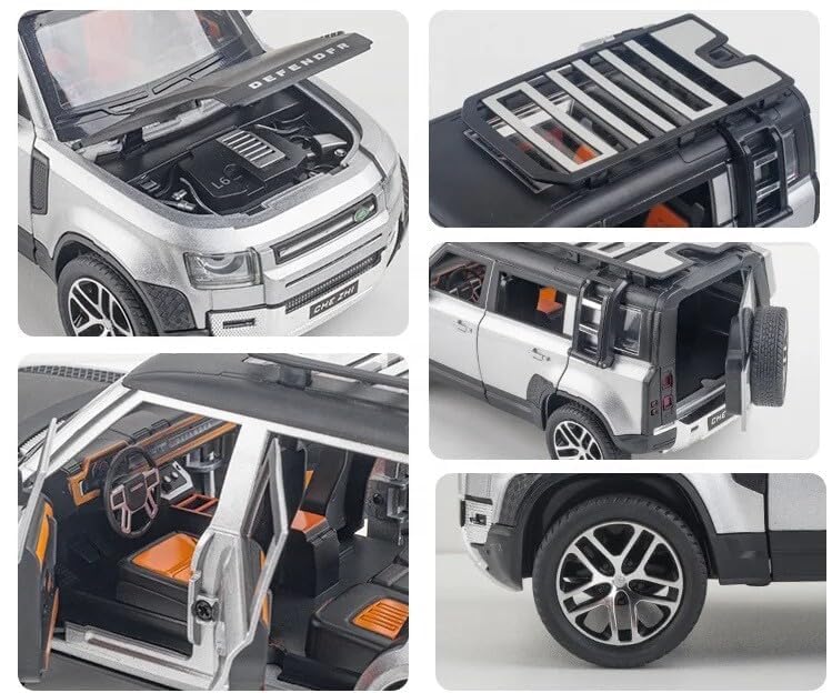 KIDLYCO 1:24 Adventure SUV Toy Car with Lights, Sound & Openable Doors