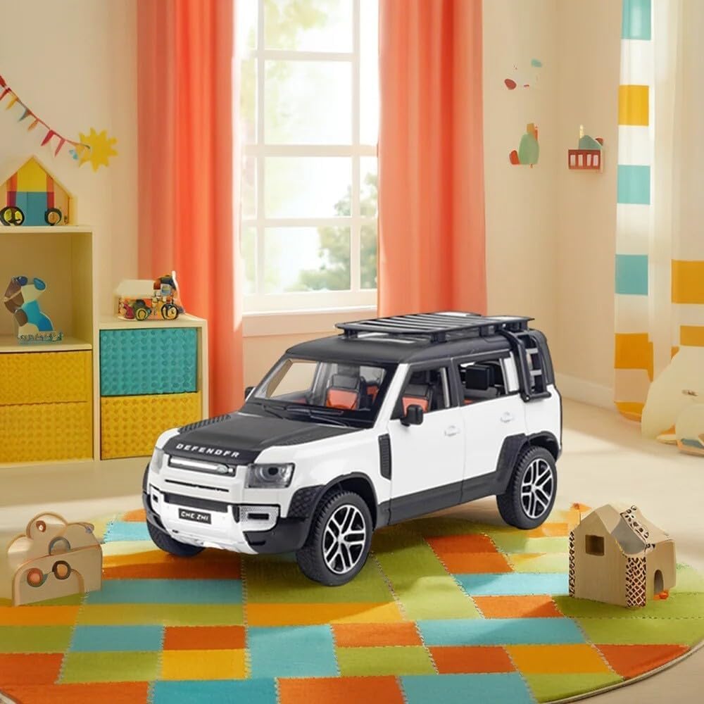 KIDLYCO 1:24 Adventure SUV Toy Car with Lights, Sound & Openable Doors