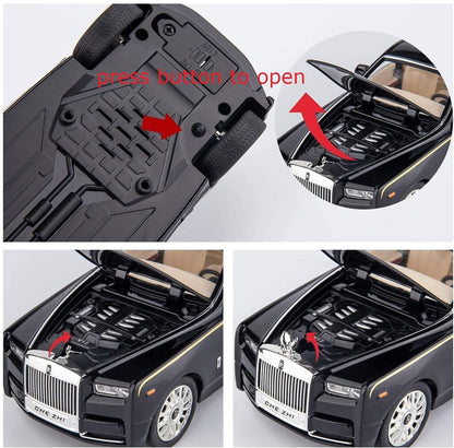 KIDLYCO Rolls Royce Regular Size 1:32 Luxury Die-Cast Car with Pull Back, Lights & Sound