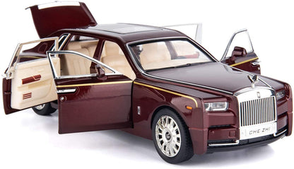 KIDLYCO Rolls Royce Large Size 1:24 Luxury Die-Cast Car with Pull Back, Lights & Sound