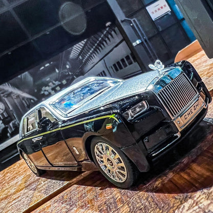 KIDLYCO Rolls Royce Large Size 1:24 Luxury Die-Cast Car with Pull Back, Lights & Sound